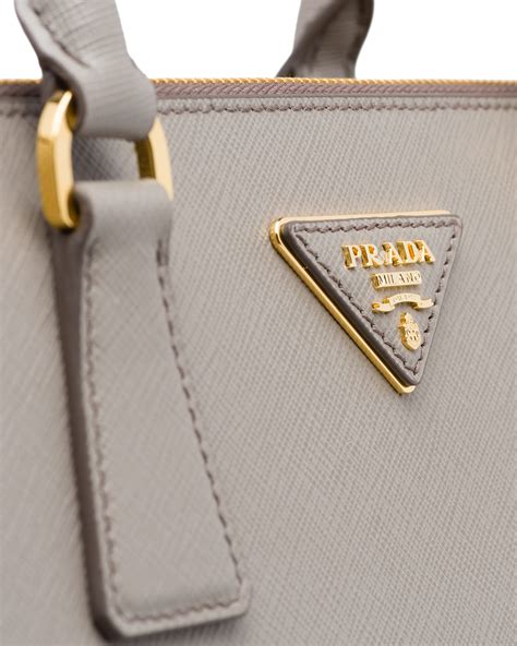 prada saffiano light grey|Clay Grey Saffiano Leather Shoulder Bag .